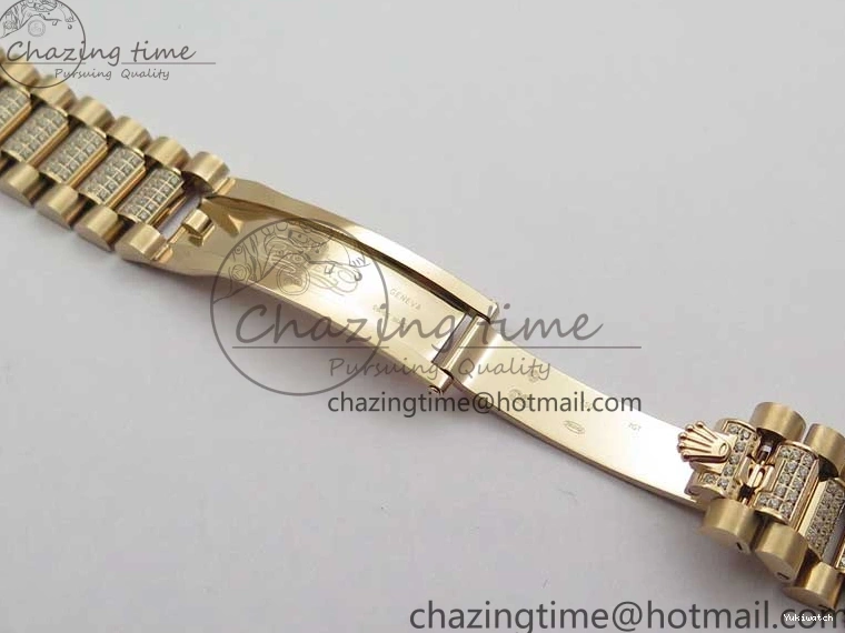 Bracelet Day-Date Dial Silver on Crystal RG A2836 Best Edition 128235 Marker Crystal BP President 36mm RG 0511
